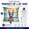 American Hairless Terrier 6354 Luau Throw Pillow