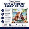 Basset Hound 6361 Luau Throw Pillow