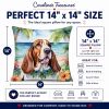 Basset Hound 6361 Luau Throw Pillow
