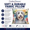 Bearded Collie 6364 Luau Throw Pillow