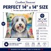 Bearded Collie 6364 Luau Throw Pillow