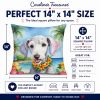 Bedlington Terrier 6365 Luau Throw Pillow