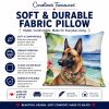 Belgian Malinois 6366 Luau Throw Pillow