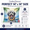 Bergamasco Sheepdog 6369 Luau Throw Pillow