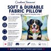 Bernese Mountain Dog 6371 Luau Throw Pillow