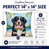 Bernese Mountain Dog 6371 Luau Throw Pillow