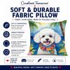 Bichon Frise 6372 Luau Throw Pillow