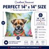 Border Terrier 6378 Luau Throw Pillow