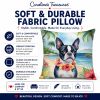 Boston Terrier 6381 Luau Throw Pillow