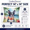 Boston Terrier 6381 Luau Throw Pillow