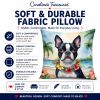 Boston Terrier 6383 Luau Throw Pillow
