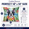 Boston Terrier 6384 Luau Throw Pillow