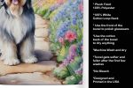 Bearded Collie Spring Path Garden Kitchen Towel