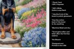 Black and Tan Coonhound Spring Path Garden Kitchen Towel