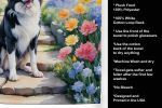 Border Collie Spring Path Garden Kitchen Towel