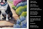 Boston Terrier 2 Spring Path Garden Kitchen Towel