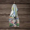 French Bulldog 2 Spring Path Garden Kitchen Towel