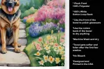 German Shepherd 1 Spring Path Garden Kitchen Towel