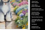 Old English Sheepdog Spring Path Garden Kitchen Towel