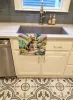 Silky Terrier Spring Path Garden Kitchen Towel