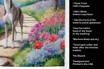 Whippet Spring Path Garden Kitchen Towel
