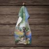 Wirehaired Pointing Griffon Spring Path Garden Kitchen Towel