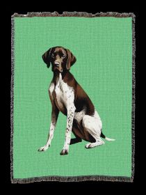 German Shorthaired Pointer 2 Cotton Woven Throw