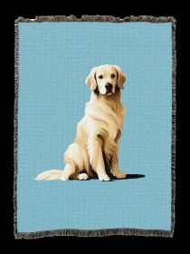 Golden Retriever 2 Cotton Woven Throw