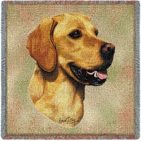 Golden Retriever - Lap Square Cotton Woven Throw