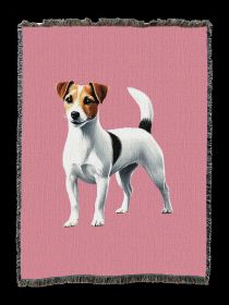 Jack Russell Terrier 2 Cotton Woven Throw