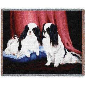 Japanese Chin - Cotton Woven Blanket