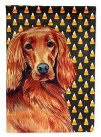 Irish Setter Candy Corn Halloween Garden Flag