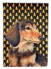 Dachshund Candy Corn Halloween Garden