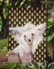 Chinese Crested1 Candy Corn Halloween Garden Flag