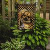 Tibetan Spaniel Candy Corn Halloween Garden Flag