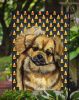 Tibetan Spaniel Candy Corn Halloween Garden Flag
