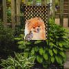 Pomeranian Candy Corn Halloween Garden Flag