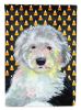 Old English Sheepdog Candy Corn Halloween Garden Flag