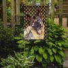 Norwegian Elkhound Candy Corn Halloween Garden Flag