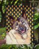 Norwegian Elkhound Candy Corn Halloween Garden Flag
