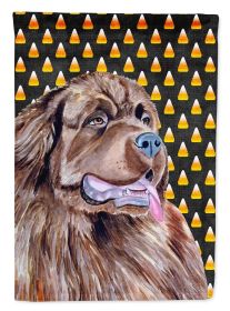 Newfoundland Candy Corn Halloween Garden Flag