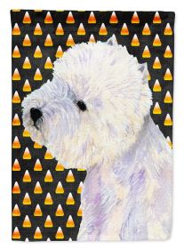 Westie Candy Corn Halloween Garden Flag