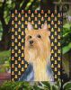 Silky Terrier Candy Corn Halloween Garden Flag