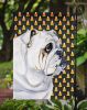Bulldog Candy Corn Halloween Garden Flag