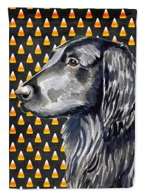 Flat Coated Retriever Candy Corn Halloween Garden Flag