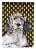 English Setter Candy Corn Halloween Garden Flag