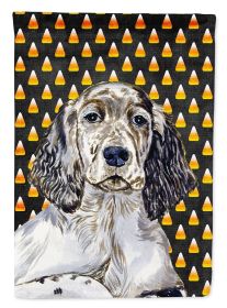 English Setter Candy Corn Halloween Garden Flag