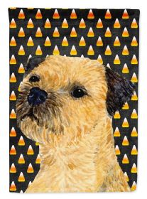 Border Terrier 1 Candy Corn Halloween Garden Flag
