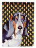Basset Hound Candy Corn Halloween Garden Flag