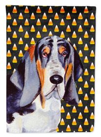 Basset Hound Candy Corn Halloween Garden Flag